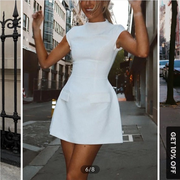 Commense Dresses & Skirts - Commense Elegant A Line Mini Dress in WHITE